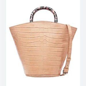 Loeffler Randall Agnes Fan Tote Croc Bag